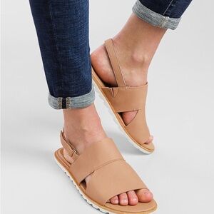 SOREL Ella™ II Slingback Sandal Honest Beige Sea Salt Women’s Size 7.5